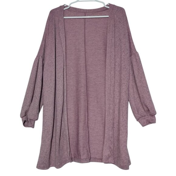 Alishebuy Women's Puff Sleeve Front Slit Cardigan in Medium Purple. Size M NWT. - Picture 1 of 6